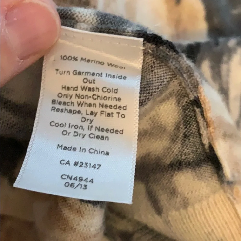 Talbots floral merino wool cardigan